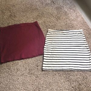H&M Mini Jersey Fitted Skirts (XS/S—2 skirts)